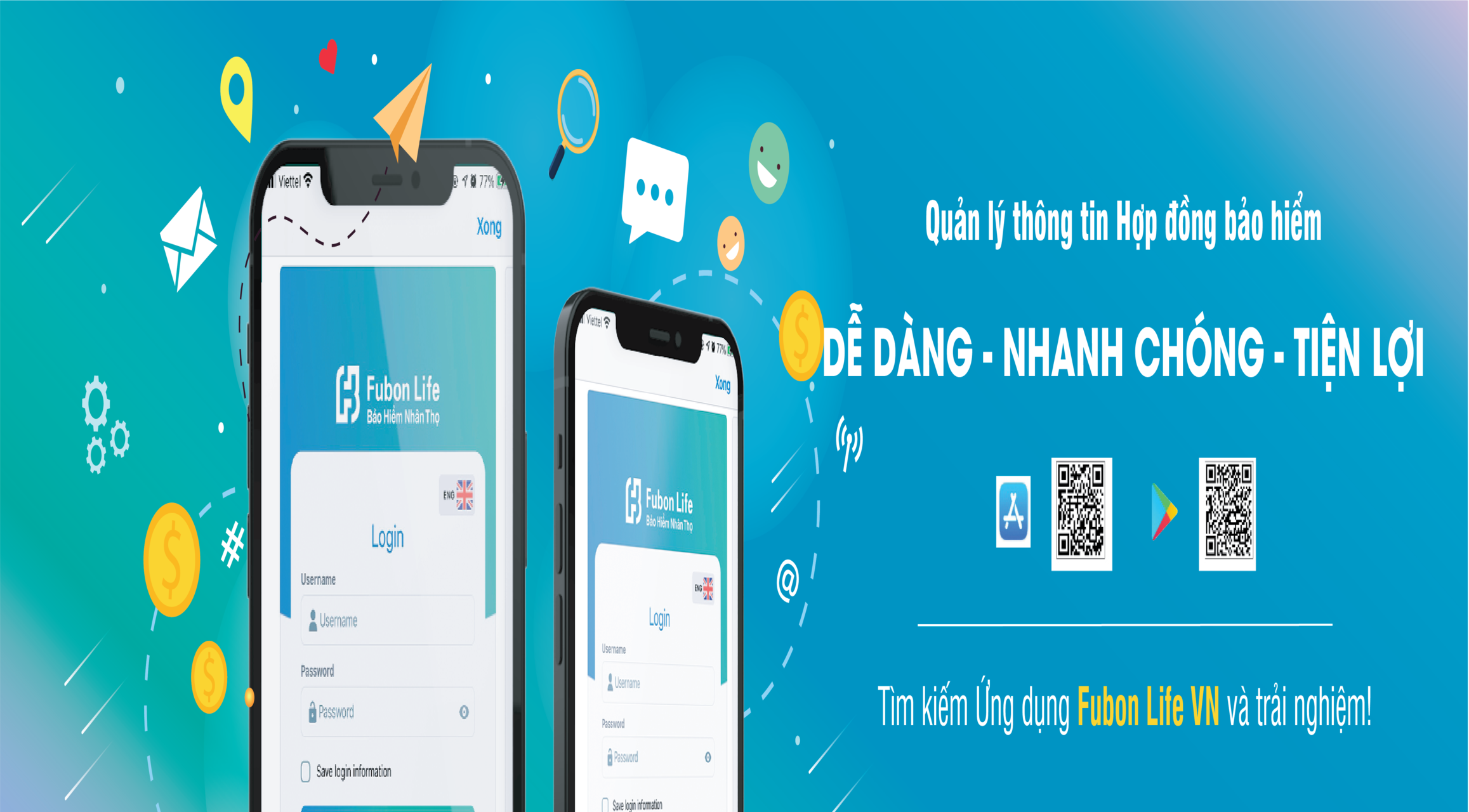 Chính thức giới thiệu ứng dụng dành cho khách hàng - Fubon Life VN trên hệ điều hành iOS và Android từ ngày 14/10/2021