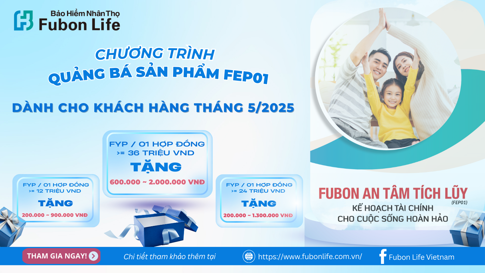 Chương Trình Khuyến Mại QUẢNG BÁ SẢN PHẨM PHÚC BẢO AN TÂM TÍCH LŨY (FEP01)